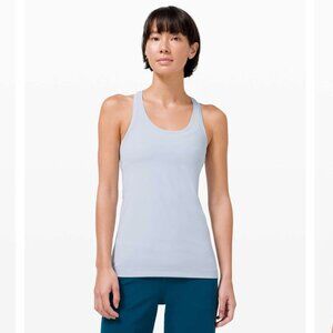 Lululemon Cool Racerback II *Nulu Tank Blue Linen Women's Size 6* Workout